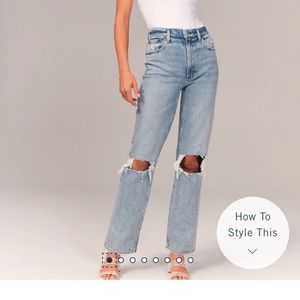 Abercrombie 90s ultra high rise straight jeans